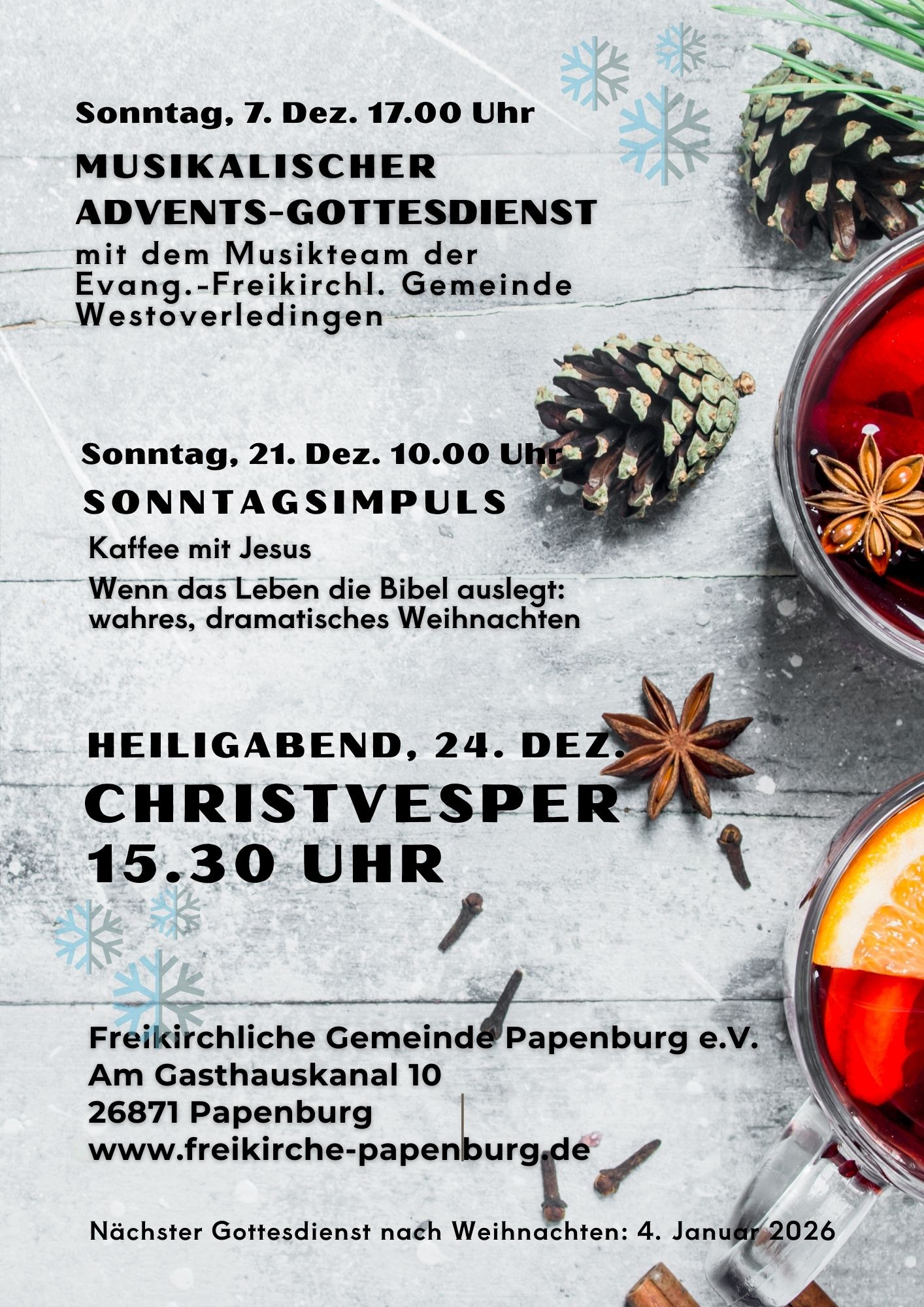 ADVENTS- UND WEIHNACHTSVERANSTALTUNGEN